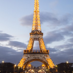 Eiffel Tower at dusk                          